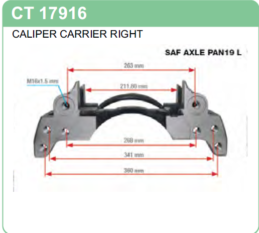 Скоба суппорта WABCO 19.5 права