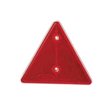 Светоотражатель треугольник красный с белой рамкой