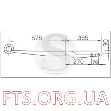 Полурессор BPW L1-575 * L2-365 * W-100