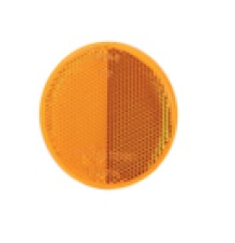 Светоотражатель круглый желтый с болтом D75